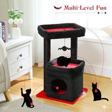 H68cm Small Cat Tree Condo for Indoor Hanging Ball Tower Large Top Perch Warm Cozy Home Sisal Scratching Post rascadores de gato