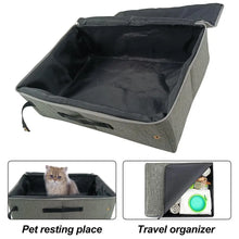 Sturdy Collapsible Cat Litter Box Foldable Cat Litter Box With Zipper Lid Travel Litter Box For Kitties Oxford Cloth  PP Board