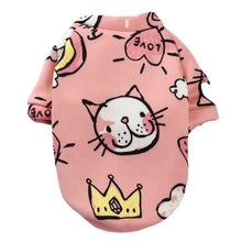 Animal Print Small Dog Hoodie Coat Winter Warm Pet Clothes for Chihuahua Shih Tzu Sweatshirt Puppy Cat Pullover Pets Clothing