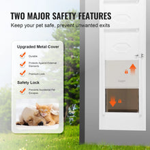 VEVOR Dog Door Sliding Glass Door Adjustable Height Doggy Door Sliding Doors Aluminum Frame Tempered Glass Pet Door
