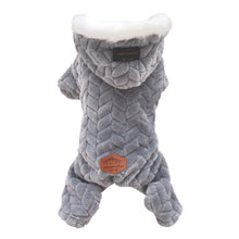 Winter Dog Jumpsuits Pet Puppy Hoodie Jacket Coat 4-Leg Soft Fleece Warm Snowsuit Chihuahua Yorkie Outfits Clothes Apparel