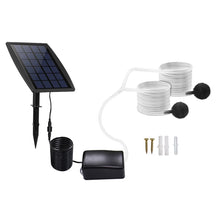 Courtyard Fishbowl Aerator 6V/2.5W Solar Panel Oxygen Pump Built-in 3.7V/1800mAh Lithium Battery for Fishing/Fish Tank/Pool Pond