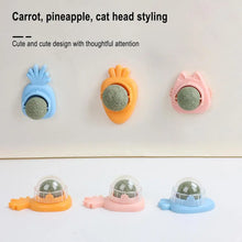 Cat Wall Stick-on Ball Wall Mount Cat Mint Balls Edible Cat Catnip Licking Ball Cat Wall Treats Teeth Cleaning Cat Bite Toy