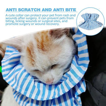 Soft Collar For Cats Polyester Soft Recovery Elizabethan Collar Drawstring Design Comfortable Protective Collar Adjustable Pet