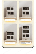 Large multi-story cat carrier Multifunctional cat villa Household foldable closed cat litter box Pet supplies storage cabinet