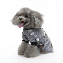 Fleece Dog Pajamas Winter Pet Clothes Cartoon Warm Jumpsuits Coat For Small Dogs Puppy Cat Yorkie Chihuahua Pomeranian Sleepsuit
