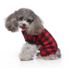 Pet Christmas Pajamas Red Black Buffalo Plaid Jumpsuit Dog Cat Soft Winter Clothes Puppy Doggie Checkered Sweater Apparel