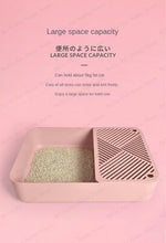 Sugar cube semi-enclosed cat litter box High-value cat litter box Portable large-capacity cat toilet Pet supplies