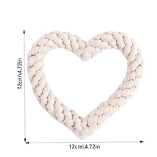Small Cotton Rope Dog Chew Toy Creative Heart Shaped Pet Chew Toy Bite-resistant Fun Cat Training Teething Toy Pet Supplies