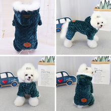 Winter Dog Jumpsuits Pet Puppy Hoodie Jacket Coat 4-Leg Soft Fleece Warm Snowsuit Chihuahua Yorkie Outfits Clothes Apparel