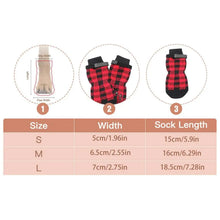4PCS Double Side Anti-Slip Dog Socks with Adjustable Straps for Pet Paw Protector for Puppy Small Medium Large Dogs Indoor Wear