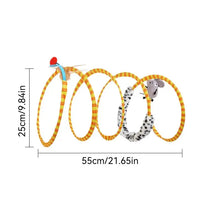 Cat Spring Toys Multifunctional Cat Tunnel Tube Large Foldable Cat Tube Tunnel With Feather Mouse Toys Cat Toy Springs Indoor