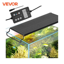 VEVOR Aquarium Light with LCD Monitor 14W Full Spectrum Fish Tank Light with 24/7 Natural Mode Adjustable Brightness 12