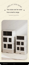 Large multi-story cat carrier Multifunctional cat villa Household foldable closed cat litter box Pet supplies storage cabinet