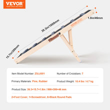 VEVOR Dog Ramp Folding Ladder Anti-slip High Adjustable Wooden Pet Ramp Removable for Small Old Dog Climbing Stairs Sofa Car Bed