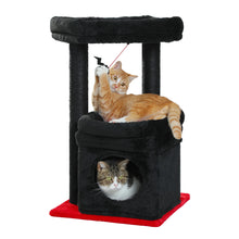 H68cm Small Cat Tree Condo for Indoor Hanging Ball Tower Large Top Perch Warm Cozy Home Sisal Scratching Post rascadores de gato