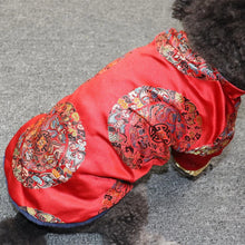 Pet Clothes Chinese New Year Dog Tang Suit For Dogs Cheongsam Winter Dog Coat Jacket Traditional Spring Festival Pet Costume