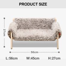 Mewoofun Soft Cat Pads Wooden Pet Bed With Plush for Cats and  Litter Small Dogs Pet Nest Four Seasons Cat Dog sofa Pet Supplies