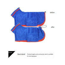 Dog Bathrobe Towel Microfiber Absorbent Beach Towel For Medium Small Dogs Cats Fast Dry Coat Absorbent Pet Nightwear Soft Towel