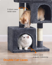 Feandrea Cat Tree, 29.1-Inch Cat Tower, M, Cat Condo for Medium Cats up to 11 lb, Large Cat Perch, 2 Cat Caves, Scratching Post