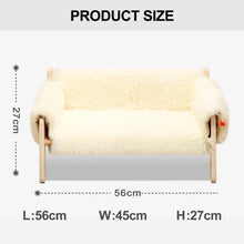 Mewoofun Soft Cat Pads Wooden Pet Bed With Plush for Cats and  Litter Small Dogs Pet Nest Four Seasons Cat Dog sofa Pet Supplies