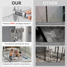 Extra Large Dog Playpen Acrylic Enclosure Pet Animal Bunny Ferrets Dog Fence Cage Pet Whelping Box with Waterproof Fertility Pad