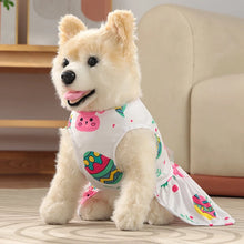 Easter Eggs Dog Dress for Small Dogs Girl Pink Puppy Dresses Dog Clothes Holiday Pet Costume Spring Summer Cat Apparels Cute