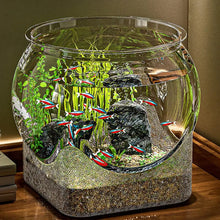 Clear Transparent Round Fish Tank Aquarium Micro-landscape Resistant Falling Desktop Ecologicals Fish Tank Ornamental Fish Decor