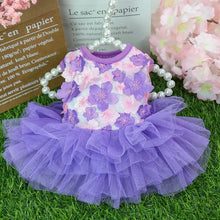 Flower Summer Dress For Small Medium Dog Lace Chiffon Party Birthday Wedding Dress Cute Clothes Puppy Pet Skirt Costumes