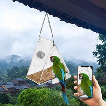 Smart Bird Feeder Acrylic with Camera Bird House Pet Feeder Transparent 1080P HD Easy Installation for Outdoor Garden