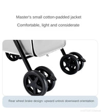 New Pet Stroller Double Layer Suitable for Two Pet Cats Dogs Foldable Cart Breathable Dog Stroller Pet Trolley carry on case