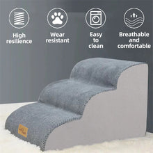 Pet Dog Stairs for High Beds and Sofa Couch High-Density Sponge Foam Dog Steps with Washable Cover for Puppies
