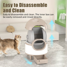 Self Cleaning Cat Litter Box 68L Automatic Cat Litter Box For 1.5-8kg Cat w/ Trash Bag & Litter Mat Smart Cat Toilet App Control