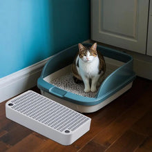 Waterproof Home Kitten Toilet Ramp Pedal with Filter Function Reusable Easy Cleaning Keeps Room Tidy Compact for Home Litter Box
