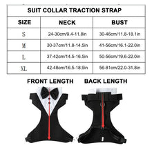 Dogs Tuxedo Wedding Party Suit Dog Formal Tuxedo with Bow Tie and Traction Rope Dog Outfit Wedding Attire Dog Tuxedo for Puppy