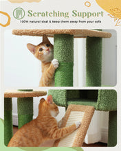 H135CM Cat Tree for Indoor with Sisal Scratching Posts Multi-Level Cat Tower with Spacious Condo Hammock Scraper for Kitten Toys