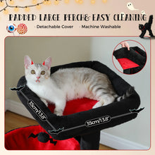 Multi-Level Cat Tree with 2 Cozy Condos, Hammock, Cat Scratching Pad, Large Cat Tower, Cat Scratching Post for Indoor, Cat House