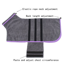 Dog Bathrobe Towel Microfiber Absorbent Beach Towel For Medium Small Dogs Cats Fast Dry Coat Absorbent Pet Nightwear Soft Towel