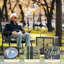 Portable  Bird Cage Playpen Travel Carrier Cage with Hammock Toy Removable Tray