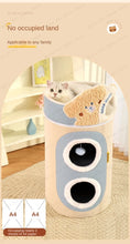 Multi-layer bear mailbox, cat scratching board,Removable three-layer cat nest Multi-layer cat tree hole Winter warm pet nest