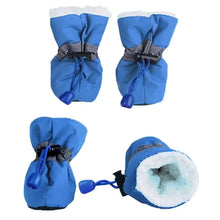 4Pcs Waterproof Winter Pet Dog Shoes Anti-slip Rain Snow Boots Footwear Lightweight Warm For Small Cats Puppy Dogs Socks Booties