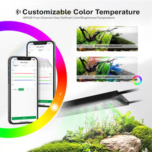 Brite Series Auto Aquarium LED Light with App-Controlled RGB+W LEDs, Custom Sunrise/Sunset Colors in Manual/Auto/Custom Modes