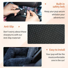Dog Car Seat for Large Dogs, Two Dogs Car Back Seats, Travel Pet Booster Belt, Washable Long Plush Safety Car Sofa Pet Supplies