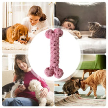 Dog Chew Toys Soft Cotton Bone Puppy Teeth Cleaning Toy 15.5cm/6.1 Inches Aggressive Chewers Dog Toy Pet Teeth Cleaning