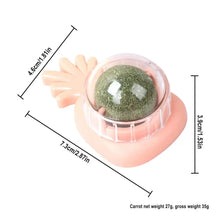Cat Wall Stick-on Ball Wall Mount Cat Mint Balls Edible Cat Catnip Licking Ball Cat Wall Treats Teeth Cleaning Cat Bite Toy