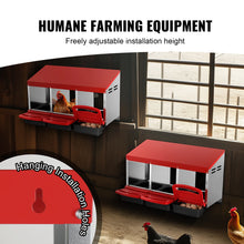 SucceBuy Chicken Nest Box Stable & Corrosion-Resistant Metal Boxes with Inclined Nesting Boxes Fit for Different Chicken Breeds