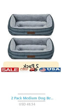 Washable Dog Bed Cozy Round Bagel Design Calming Plush Bolster Pet Bed Medium and Large Dogs