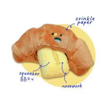 Hiddening Food Sniffing Toy Interactive Dog Chew Toy Croissant Bread Squeaking Sound Plush Toys Pets Exercise Supplies