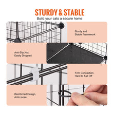 VEVOR Large Cat Cage Detachable Metal Wire Cat Enclosure with Front Doors Hammock Ramp ladders Crate Exercise Place for Cat