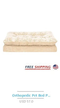 Washable Dog Bed Cozy Round Bagel Design Calming Plush Bolster Pet Bed Medium and Large Dogs